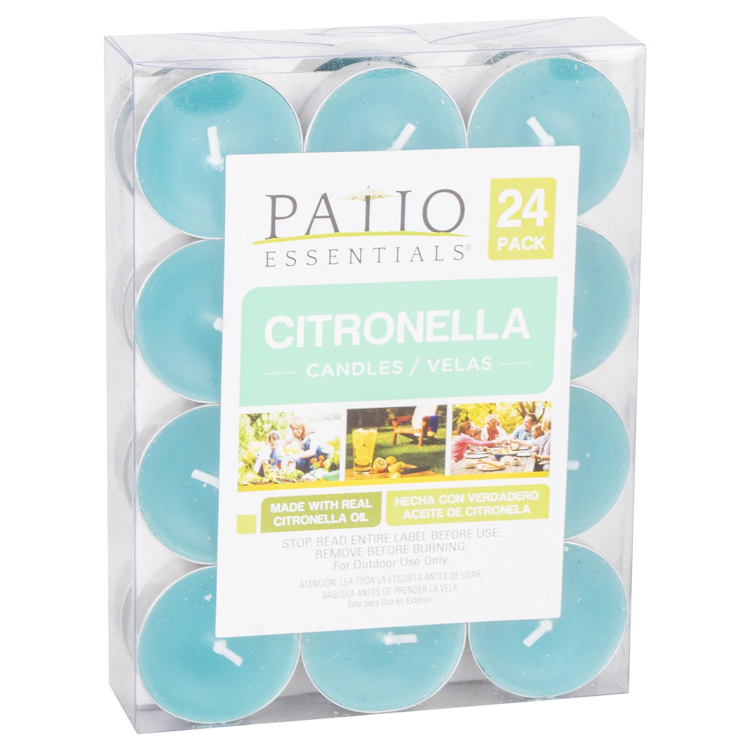 24Pack Citronella Tea Lights for Outdoor Use Wilko