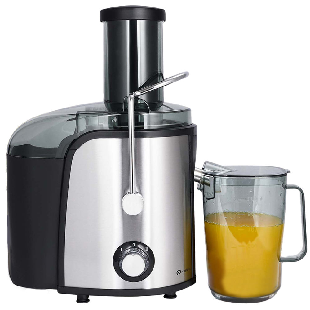 PureMate NaturoPure Silver Professional Whole Fruit Juicer 800W Wilko