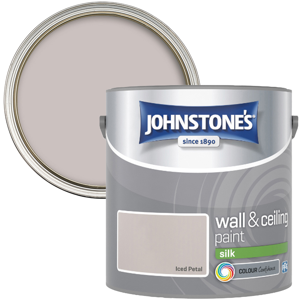 Johnstone's Walls & Ceilings Iced Petal Silk Emulsion Paint 2.5L | Wilko