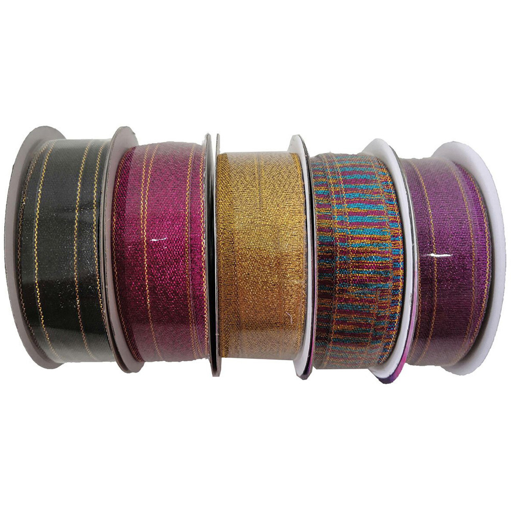 Gold Edged Sparkle Ribbon | Wilko