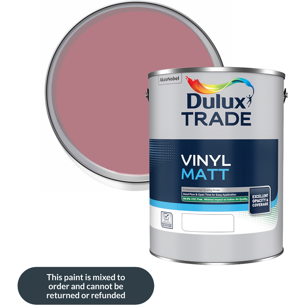 Dulux Trade Raspberry Diva Walls and Ceilings Vinyl Matt Paint 5L | Wilko