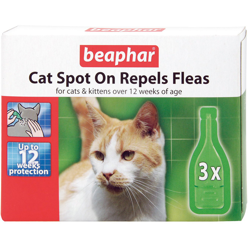 Picture of Beaphar Cat Spot On Flea Repellent 3 Pack | Wilko