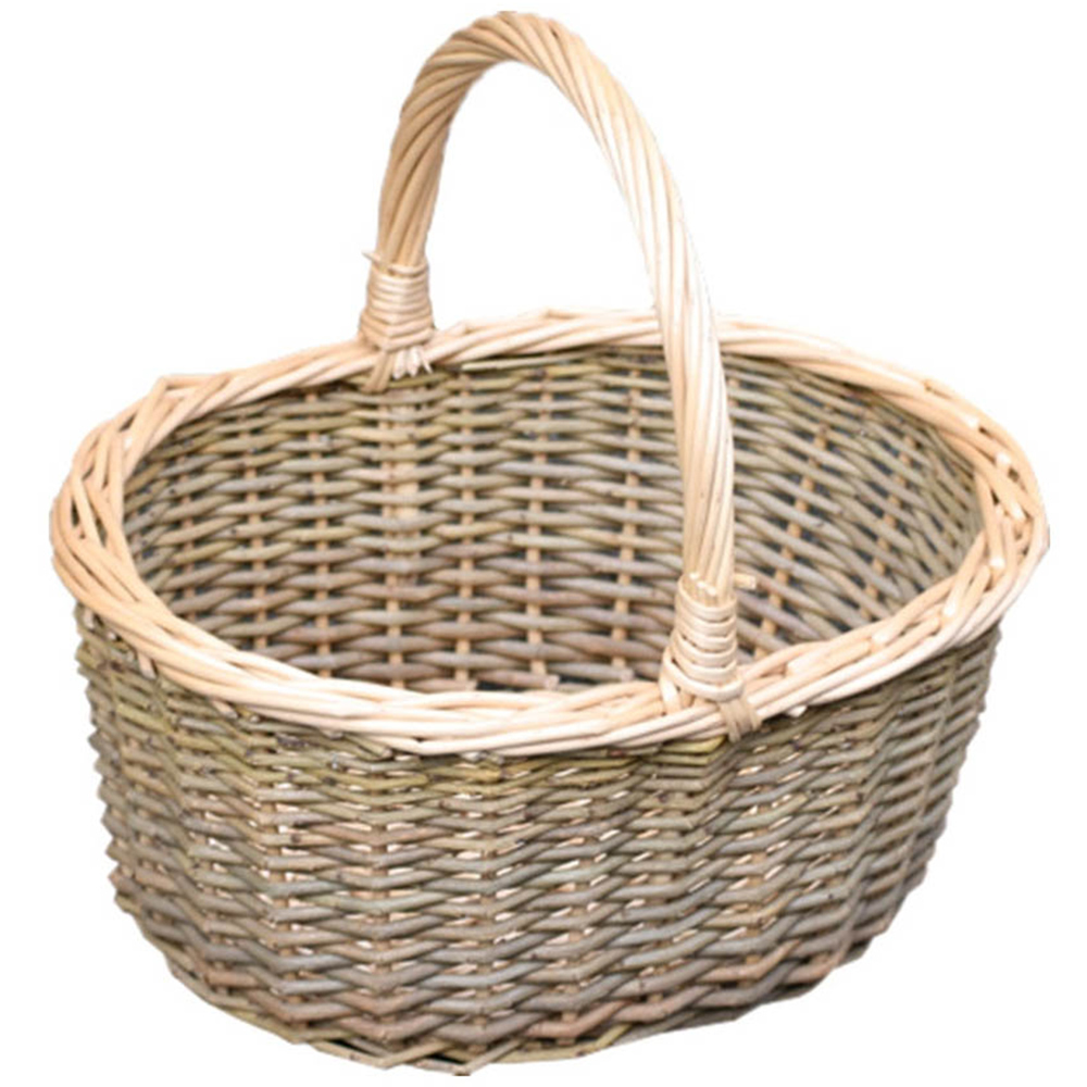 Red Hamper Large Green Willow Hollander Shopping Basket Wilko