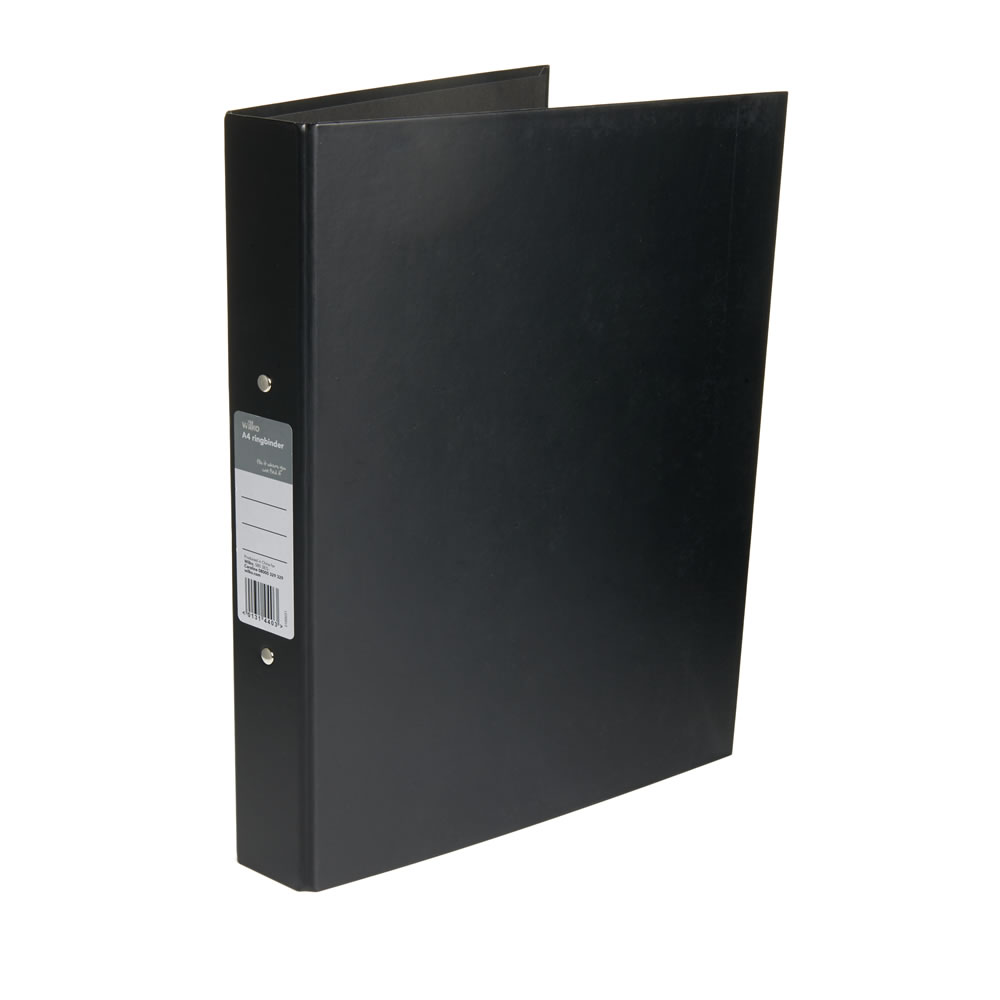 Wilko A4 Black Ringbinder Wilko