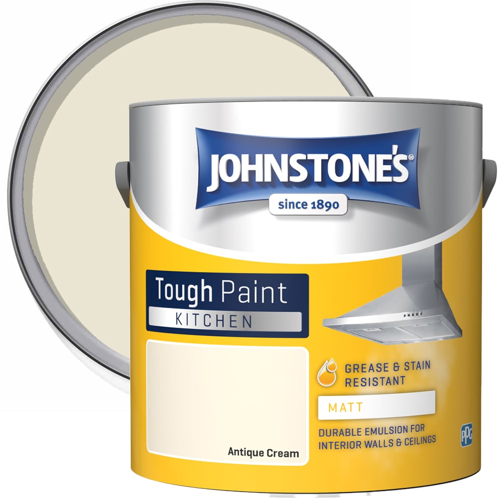 Johnstone's Kitchen Antique Cream Matt Emulsion Paint 2.5L Wilko