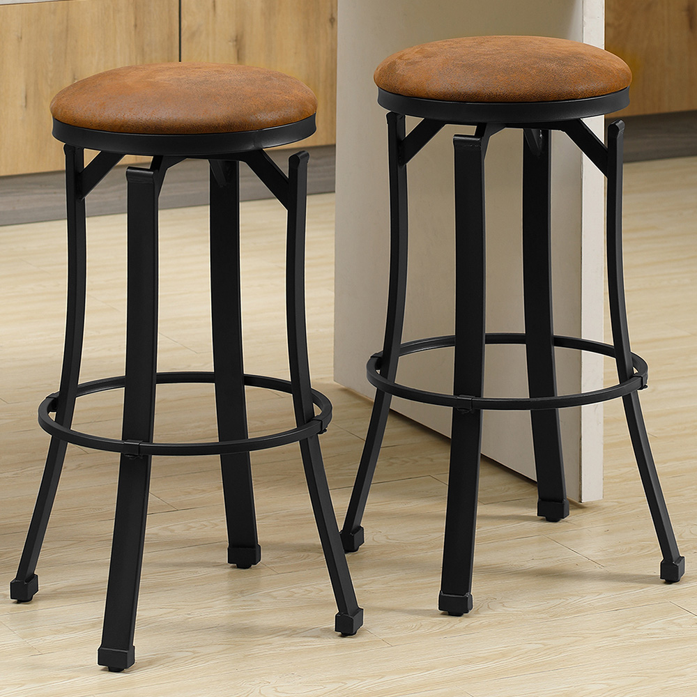 Portland Set of 2 Brown Breakfast Bar Stool Wilko