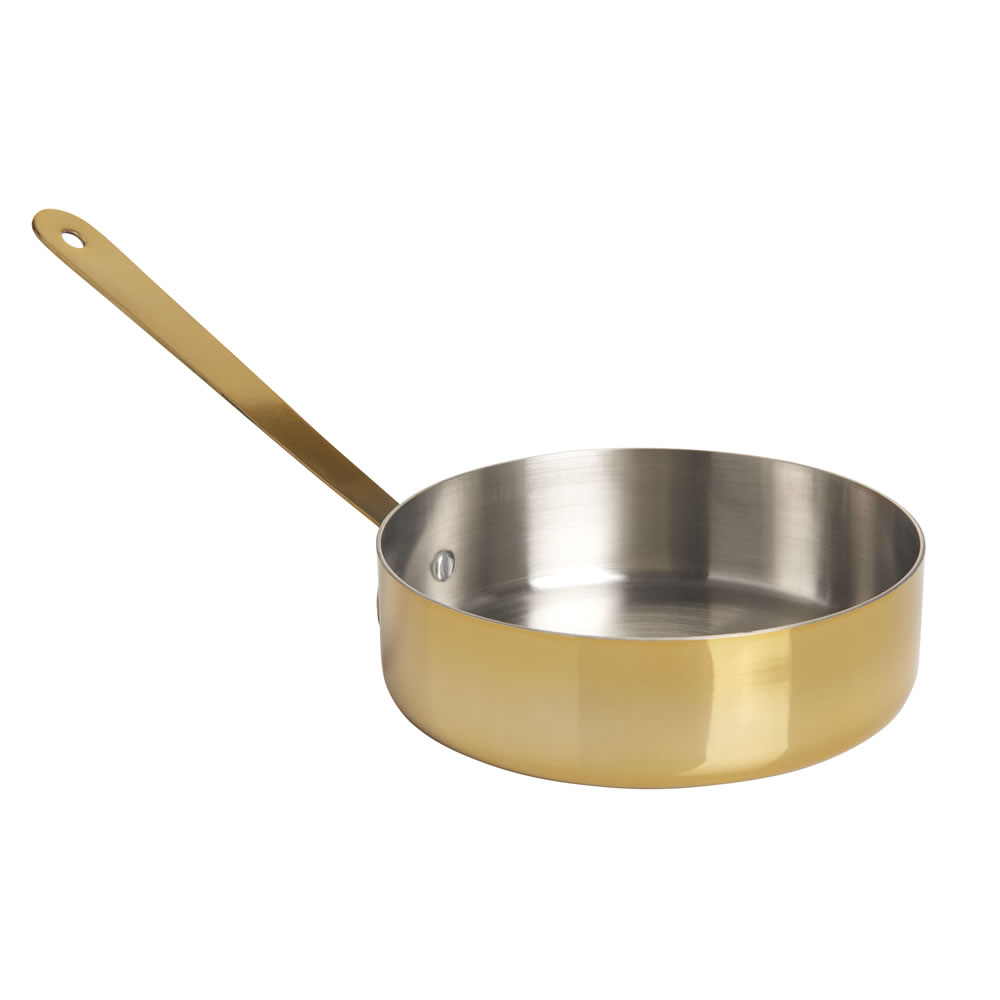 Wilko 12cm Gold Effect Mini Frying Pan Wilko
