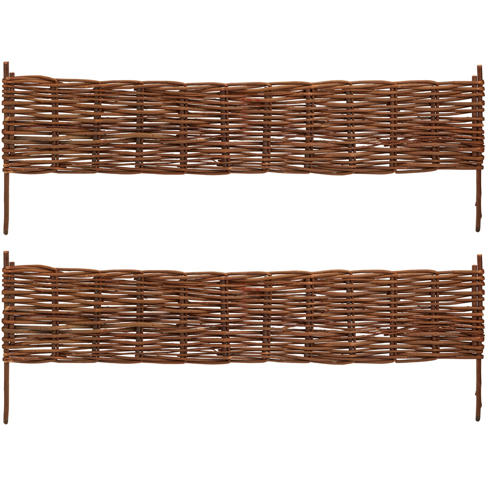 Garden Gear 3.2 x 1.1ft Willow Border Edging 2 Pack | Wilko