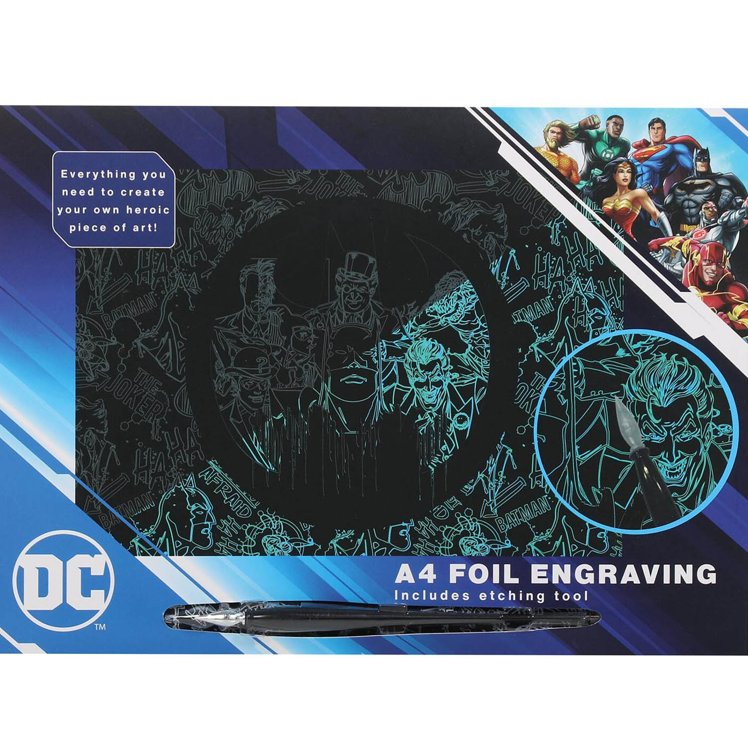 DC Comic Foil Engraving Wilko