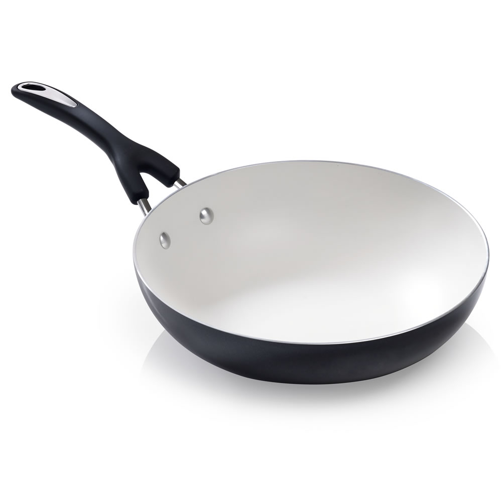 Prestige NonStick Frying Pan Cream 30cm Wilko