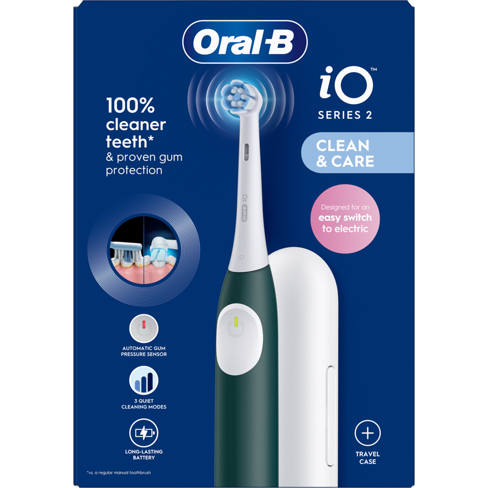 Oral-B iO2 Series Forest Green Rechargeable Electric Toothbrush with ...