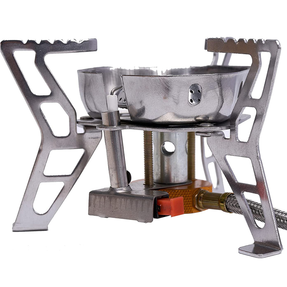 AMOS Eezy Foldable Camping Gas Stove with Ring Wilko