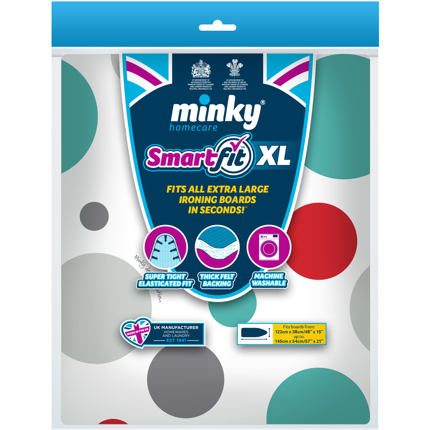 Minky Iron Board Cover Extra Large 130 x 47cm Wilko