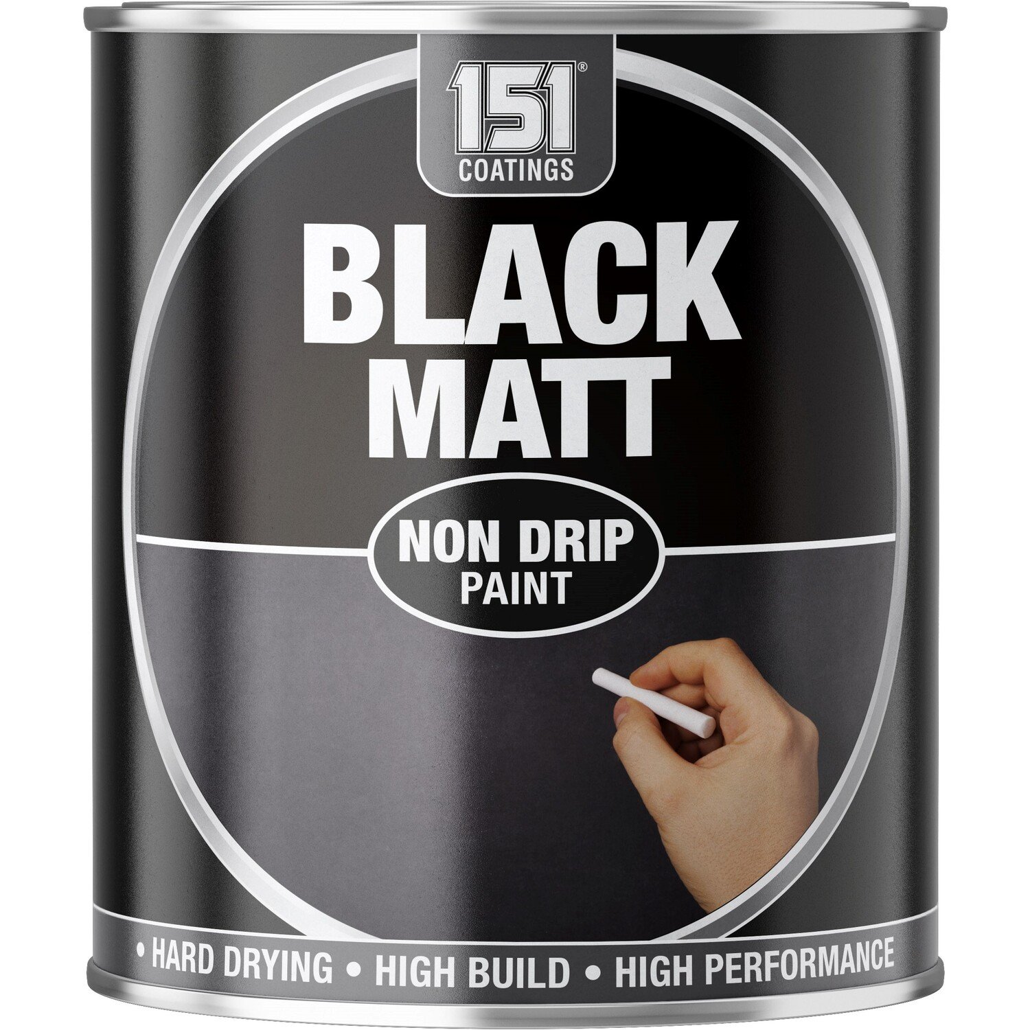 151 Non Drip Black Matt Paint 300ml Wilko