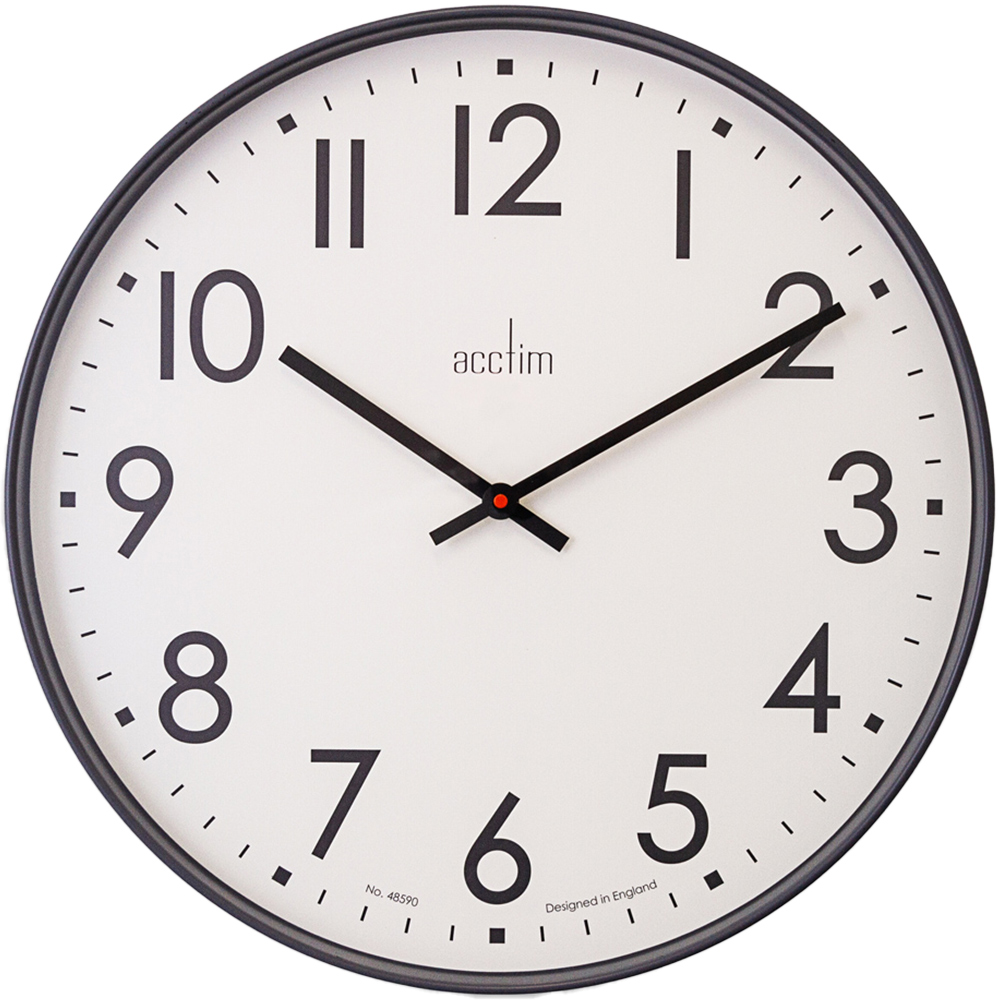 Acctim Ashridge Dark Grey Wall Clock 50cm Wilko