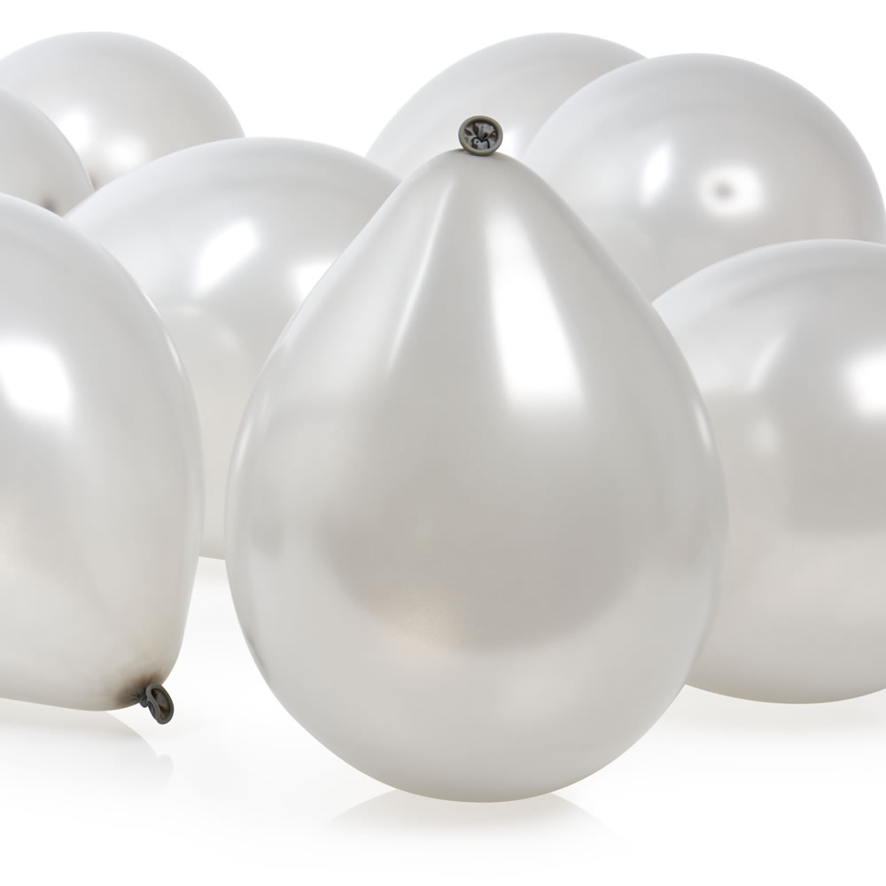 Wilko SilverEffect Balloons 8 pack Wilko