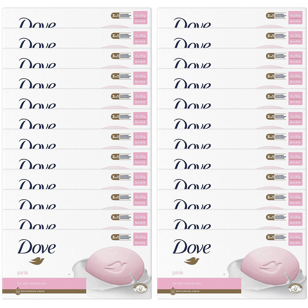 Dove Pink Beauty Moisturising Cream Beauty Bar 6 x 90g 24 Pack | Wilko