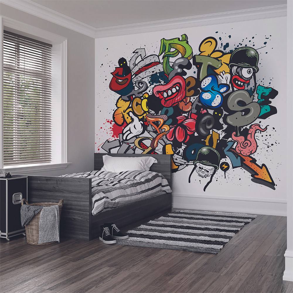 Origin Murals Spray Paint Multicolour Wall Mural | Wilko