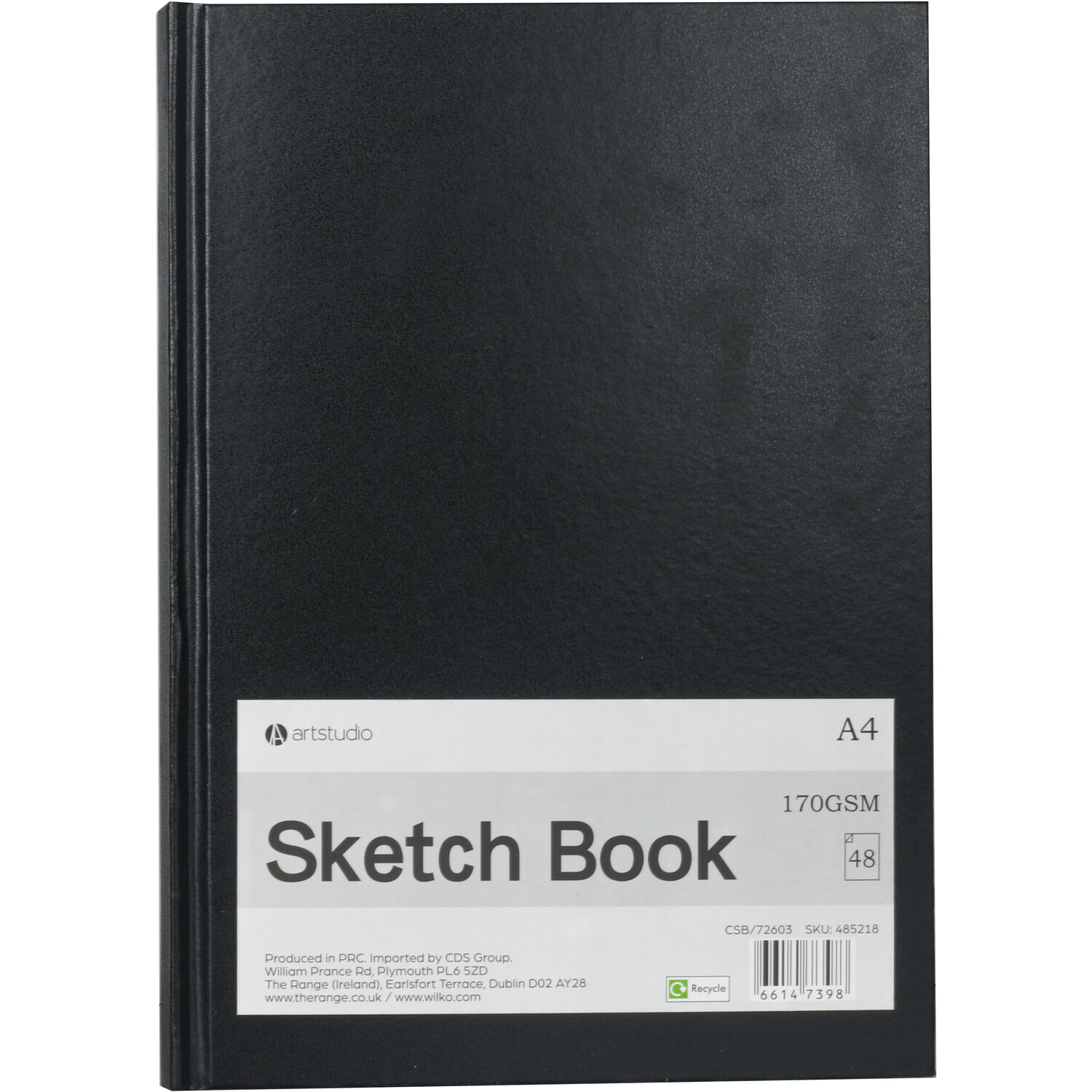 Hard Back Sketch Book Black A4 | Wilko