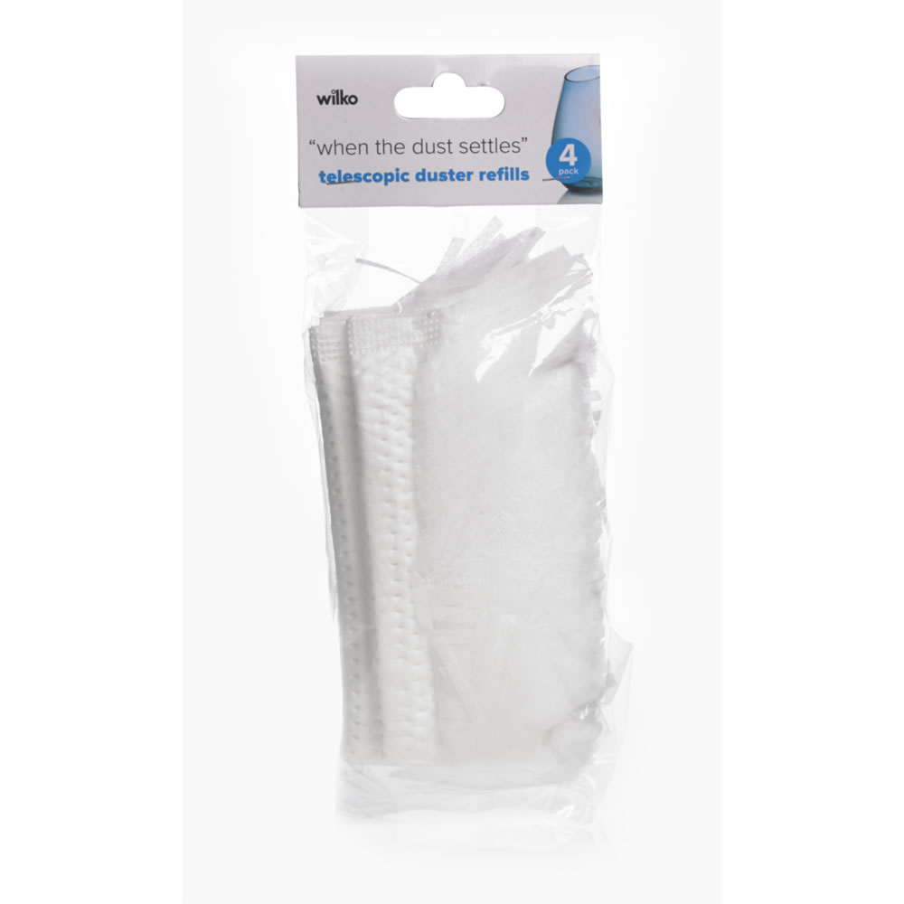 Wilko Telescopic Duster Refill White 4pk Wilko