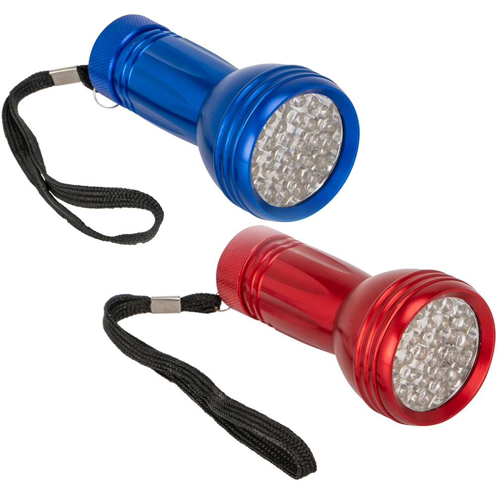 Am-Tech 28 LED Taschenlampe Aus Alu – Superhell, Mit Handschlaufe & 3 AAA Batterien, Soft Grip
