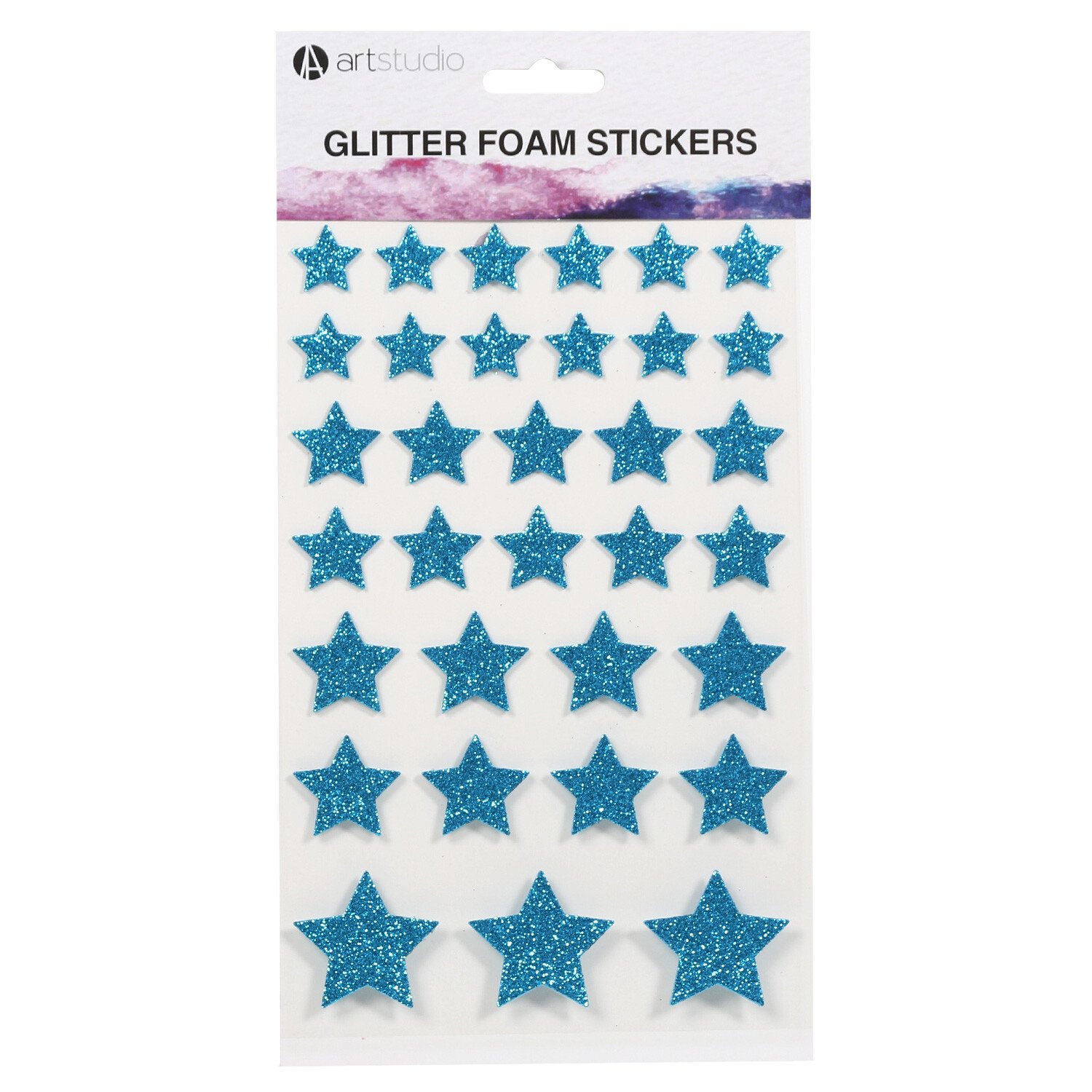 Art Studio Glitter Foam Stickers Wilko