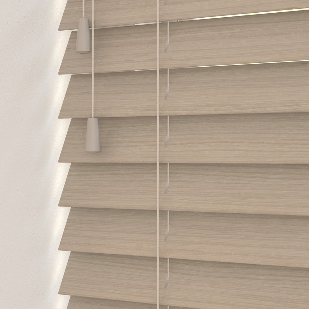 New Edge Blinds Wooden Venetian Blinds with Strings Nordic Oak 180cm ...
