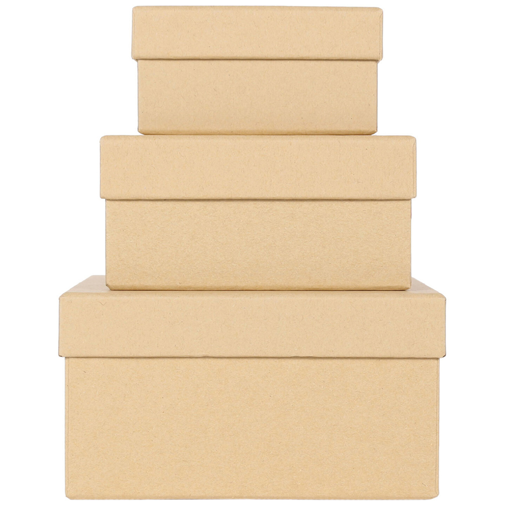 Pack of Three Nesting Boxes Square Wilko