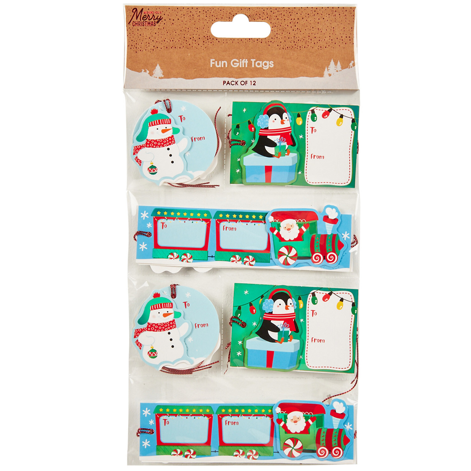 Pack of 12 Fun Gift Tags | Wilko