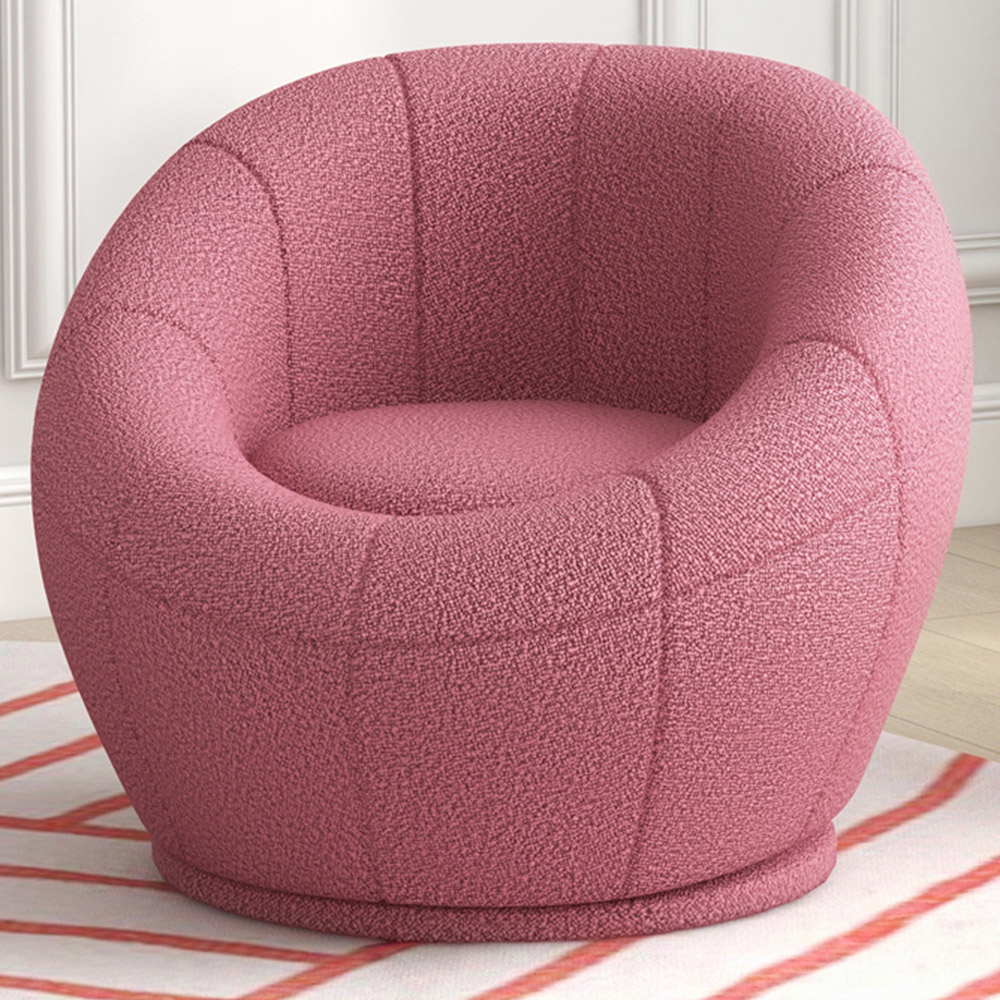 Portland Pink Swivel Accent Chair Wilko