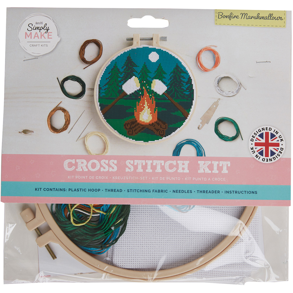 Simply Make Bonfire Marshmallows Cross Stitch Kit Wilko