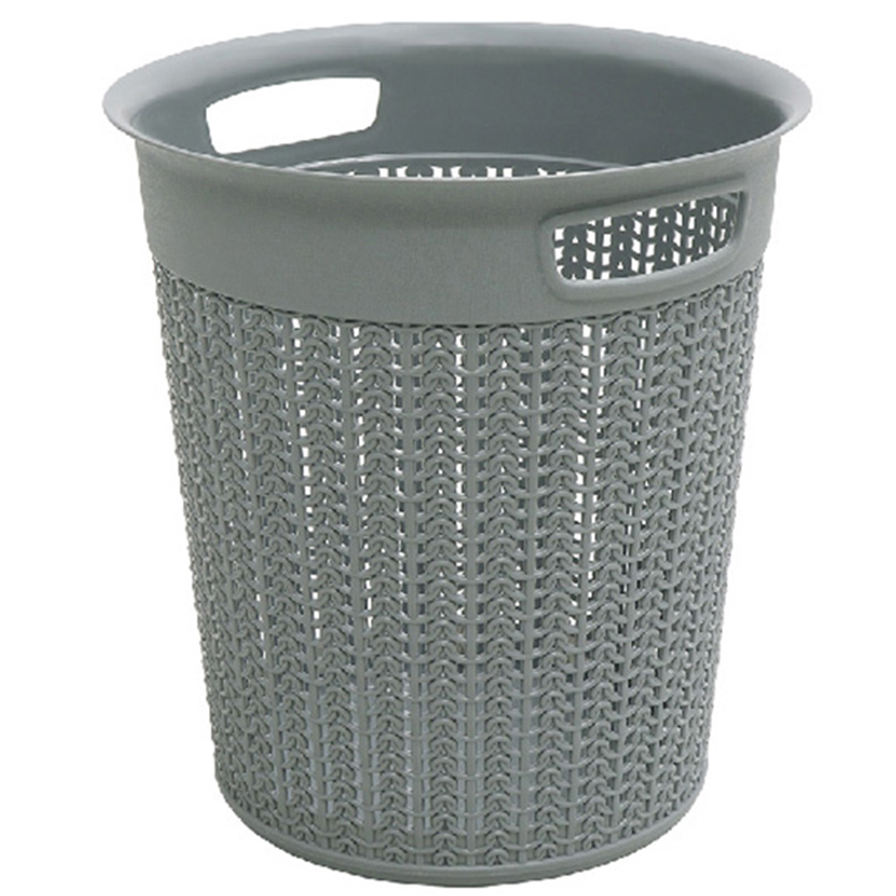 JVL Loop 12L Grey Waste Paper Bin Wilko