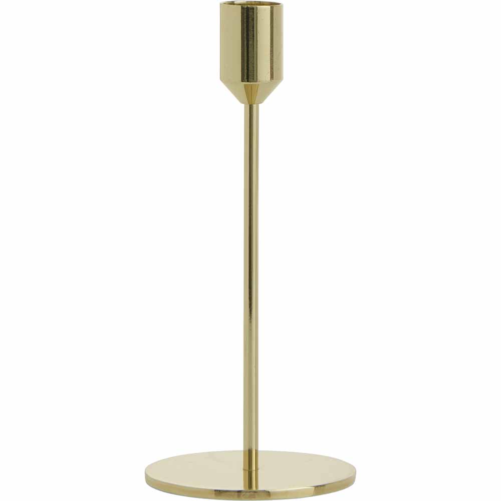 Small Gold Taper Candle Holder Wilko