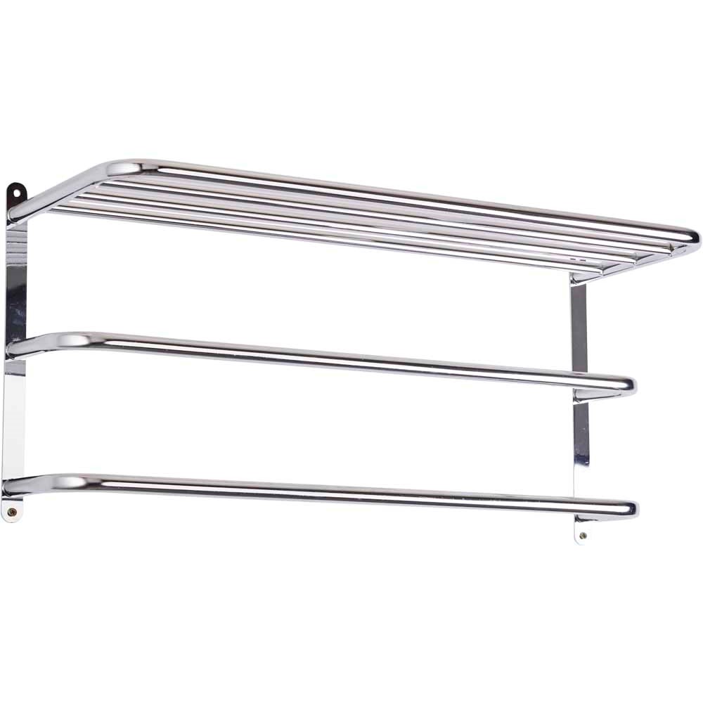 Wilko Chrome 3 Tier Wall Towel Rack Wilko