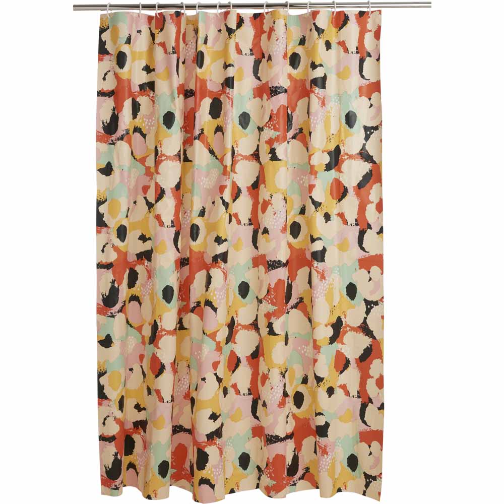 Wilko Shower Curtain Bright Leopard Wilko