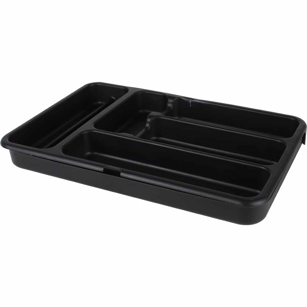 Wilko Black Cutlery Tray Wilko