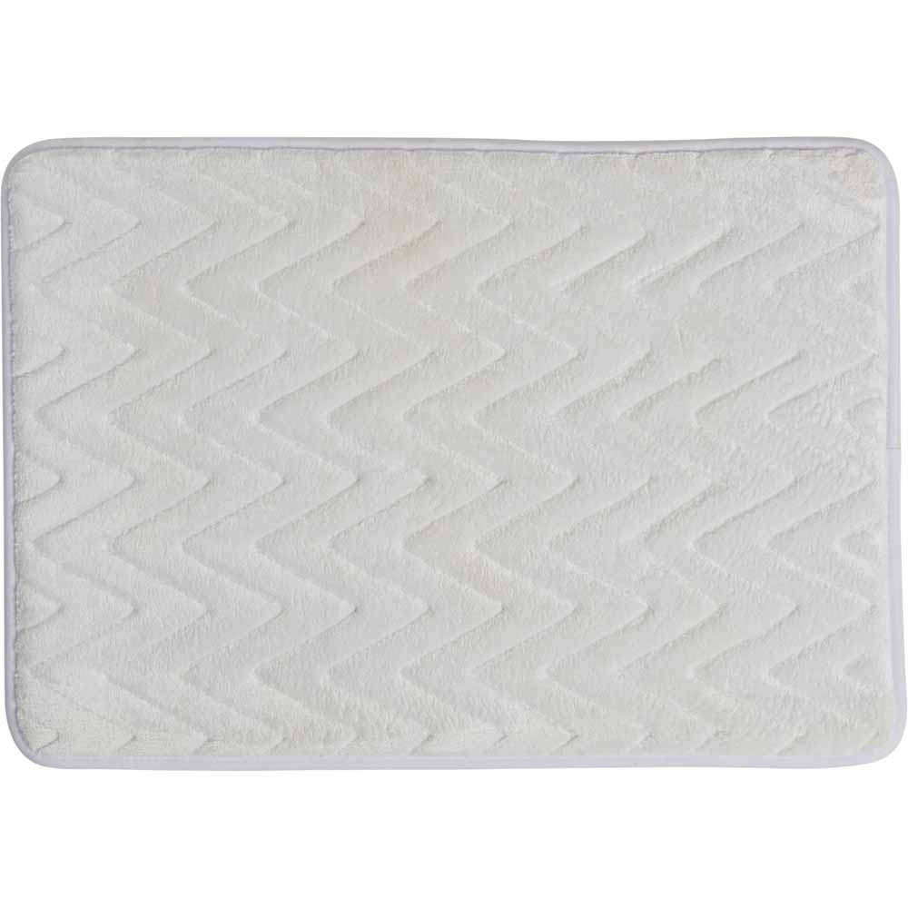 Wilko White Memory Foam Bathmat Wilko