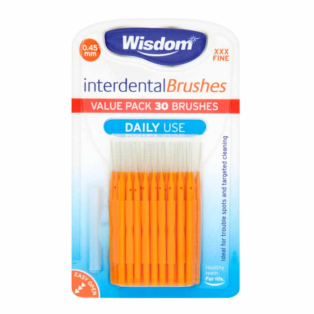 Wisdom Daily Use XXX Fine Interdental Brushes 30 pack Wilko