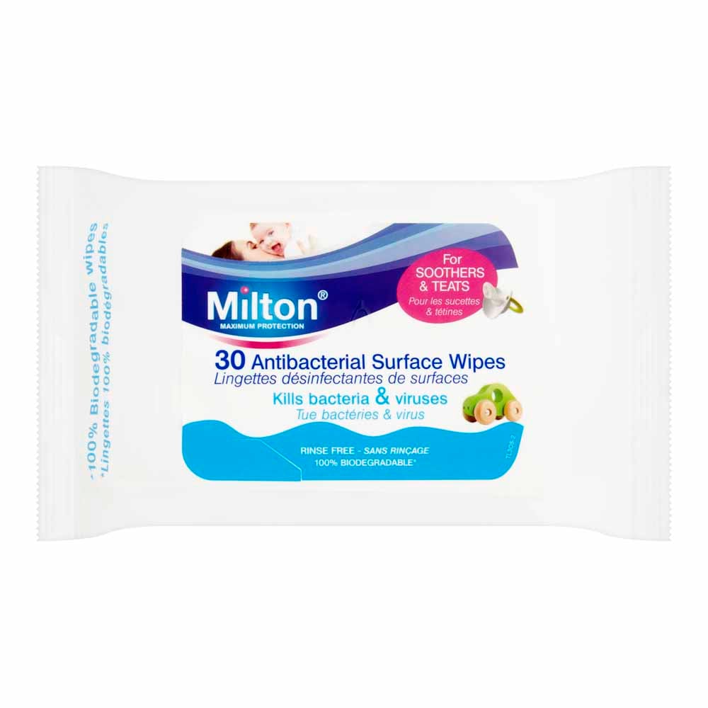 Milton Antibacterial Surface Wipes 30 Wipes Wilko