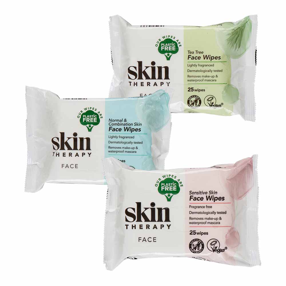 Skin Therapy Plastic Free Face Wipes Bundle Wilko