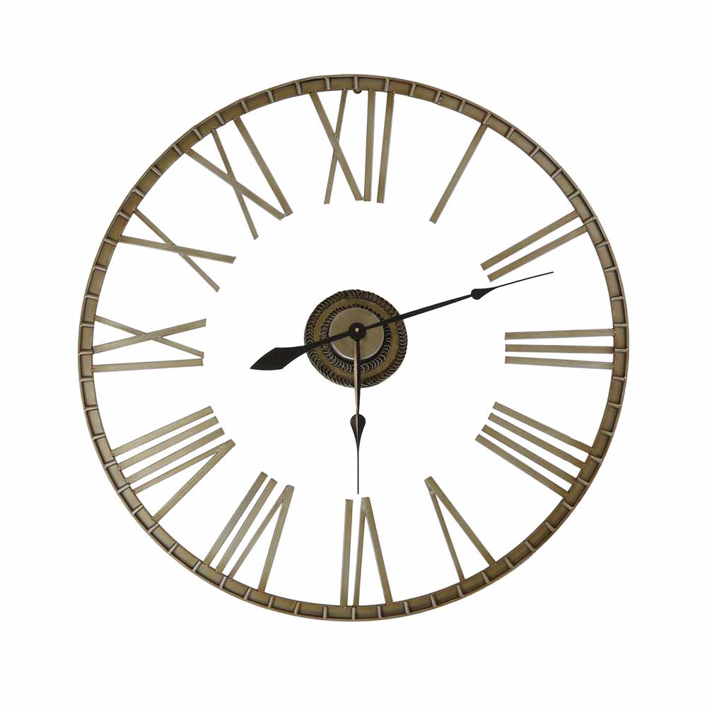Charles Bentley Bronze Wrought Iron Extra Large Garden Clock 95cm Wilko