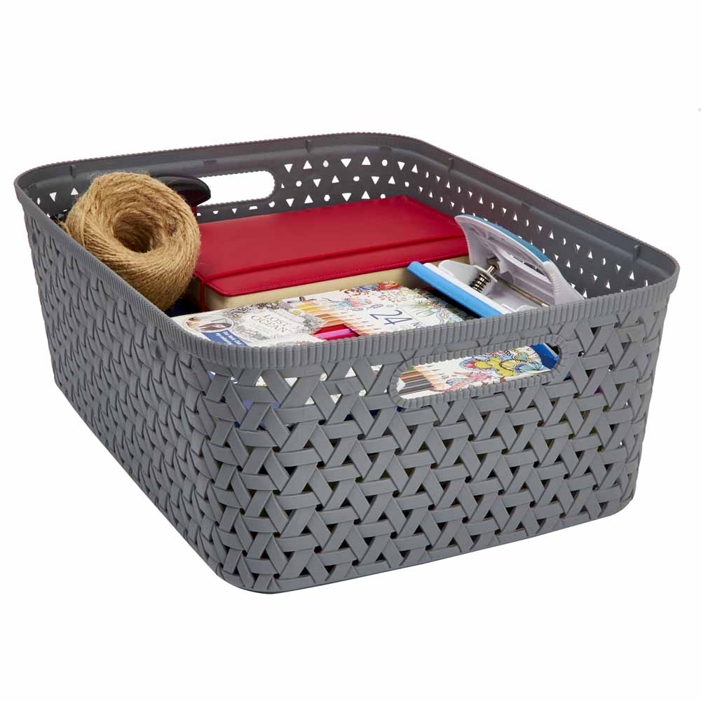 Wilko Grey Large Decorative Storage Box Wilko