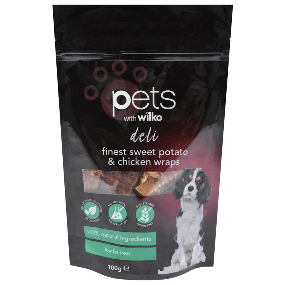 Wilko Sweet Potato and Chicken Wrap Dog Treats 100g