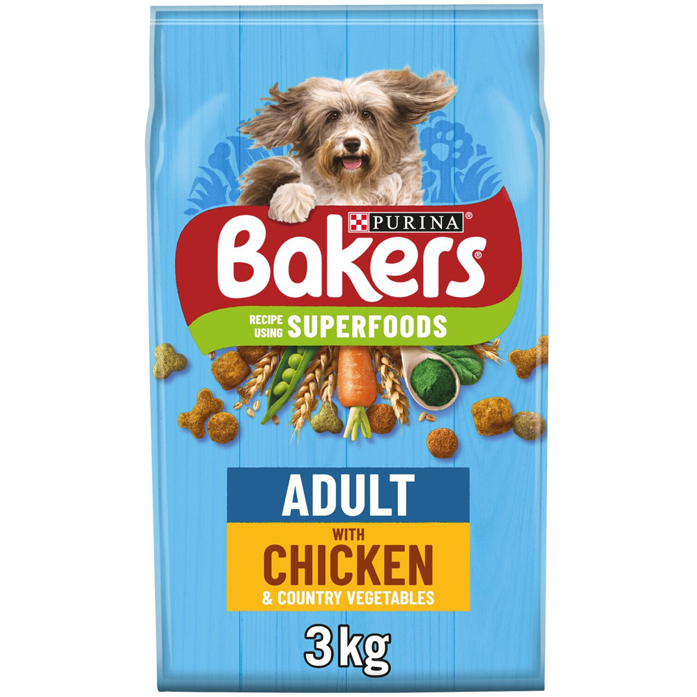 Bakers Chicken and Country Vegetable Adult Dog Dry Food 3kg