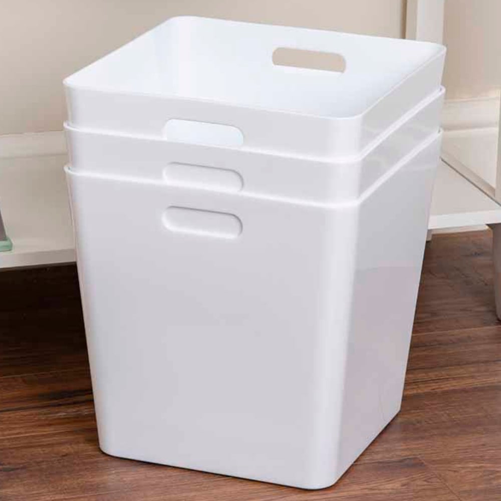 Wham 18L White Studio Storage Cube 3 Pack