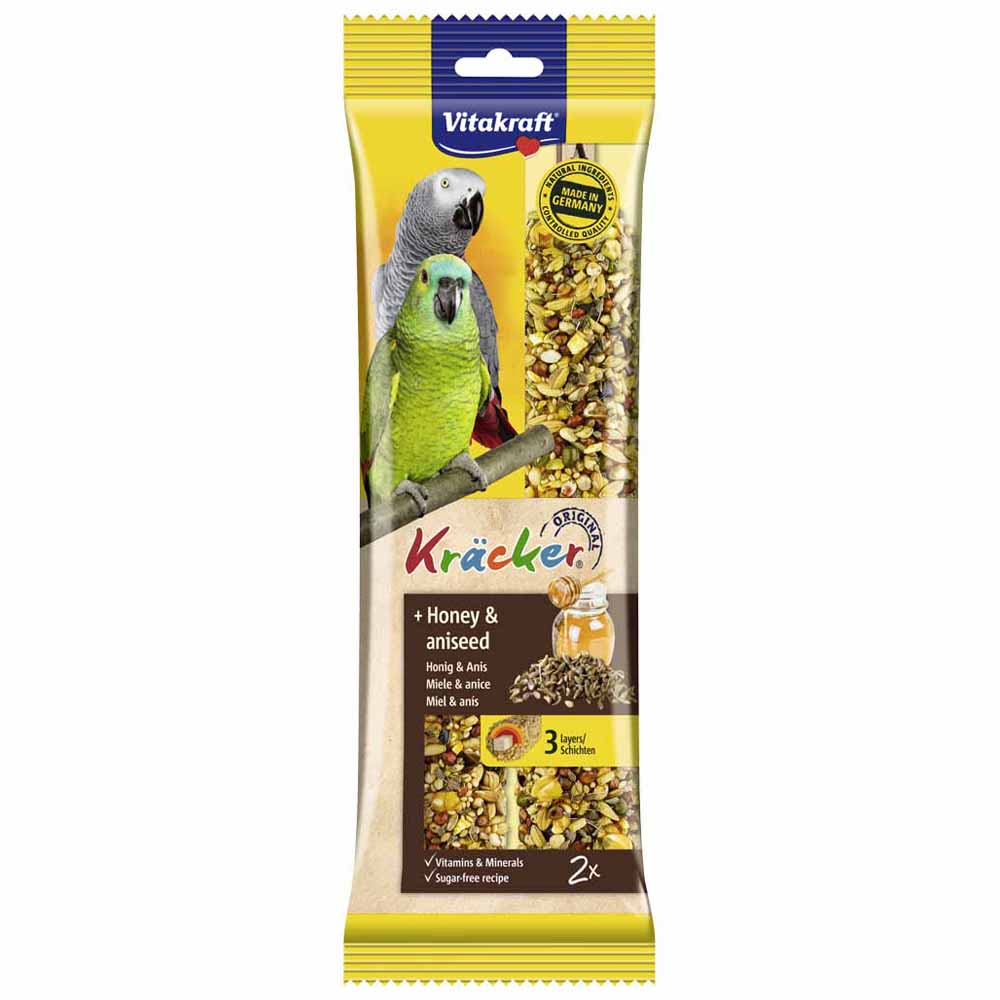 Vitakraft Kracker Honey & Aniseed Parrot Treat - 2 Pack