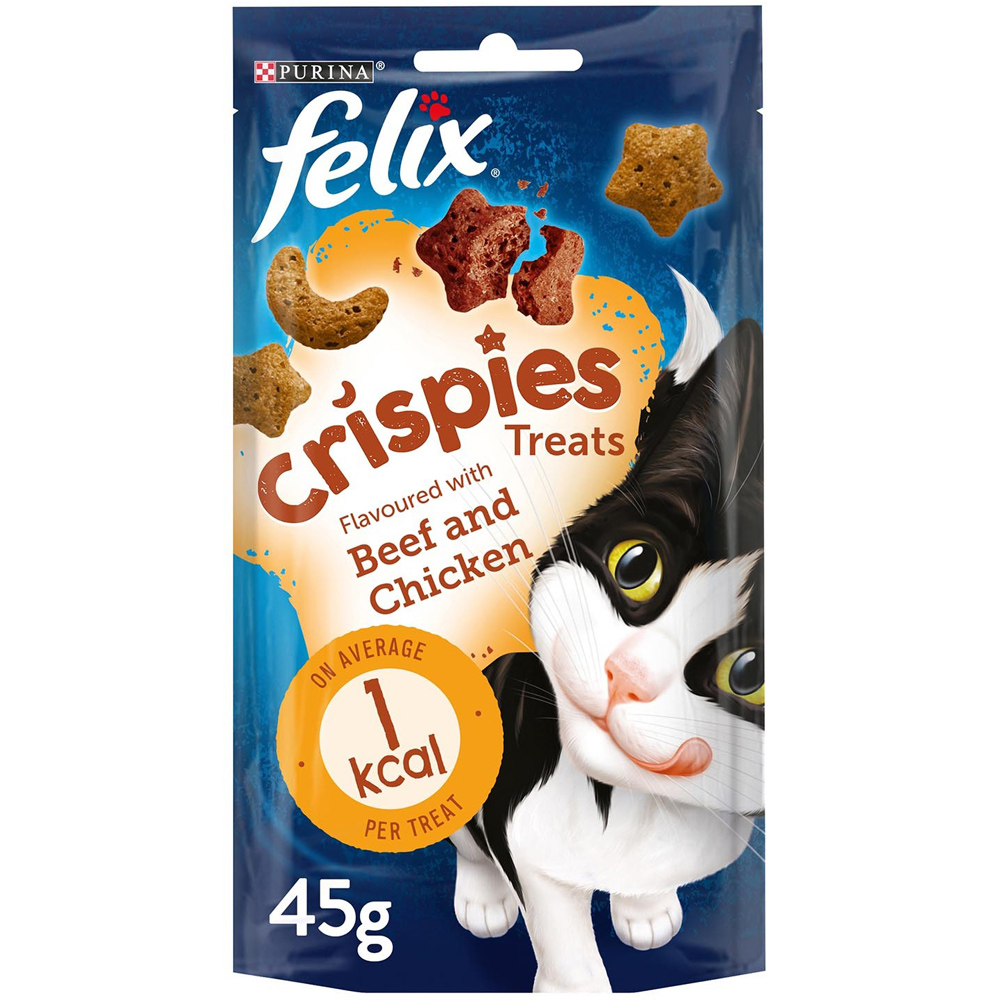 Felix Crispies Beef and Chicken Adult Cat Treat 45g