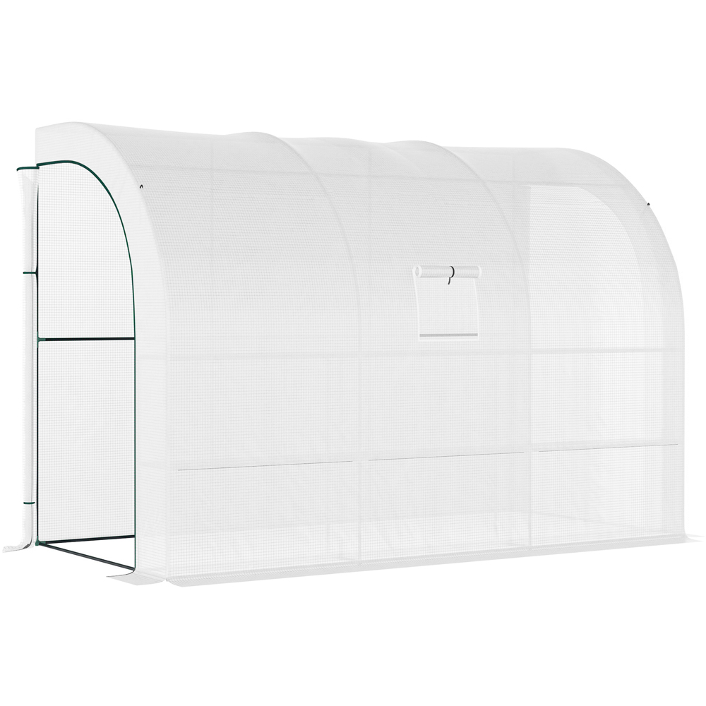 Outsunny White 5 x 10ft 3-Tier Walk In Greenhouse