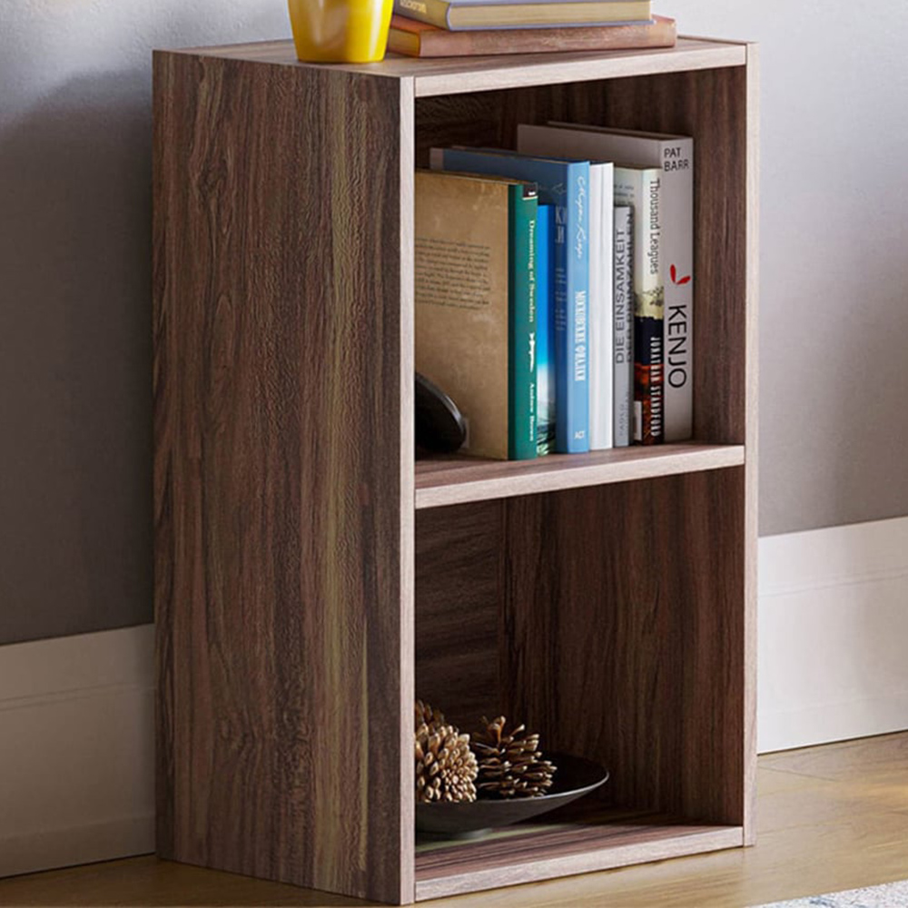 VIDA DESIGNS Oxford 2 Cube Walnut Bookcase