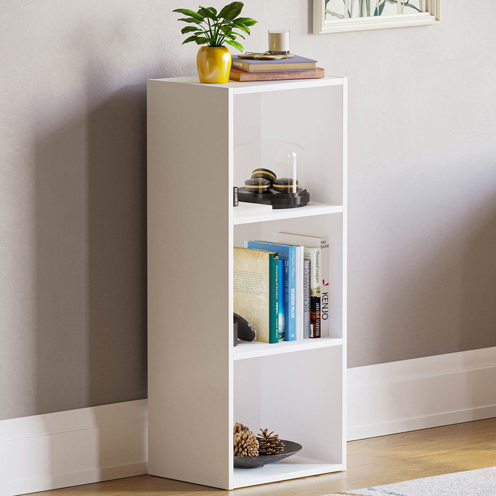 VIDA DESIGNS Oxford 3 Shelf White Bookcase